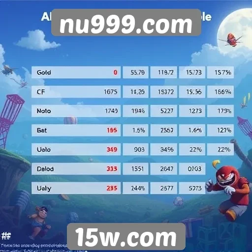 Estatísticas de popularidade dos jogos em nu999.com