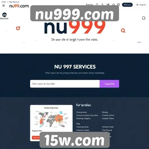 Navegação e interface do usuário em nu999.com